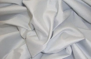 Silk Faux Grey Drapery wedding Shantung Dupioni Solid home decor Fabric yard - Picture 1 of 1