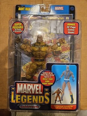 NOVO BONECO DE AÇÃO TOYBIZ MARVEL LEGENDS AOA DENTE DE SABRE HOMEM GIGANTE SÉRIE BAF  - Imagem 1 de 2