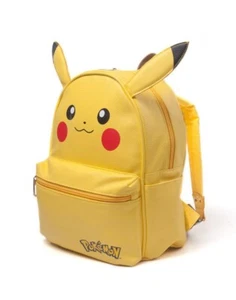 Pikachu Rucksack Mit Ohren Lady Gelb Schule Kinder Eco Leder Original - Bild 1 von 4