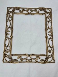 VINTAGE GOLD TONE ORNATE BRASS METAL PHOTO FRAME FIT 10"x8" - Picture 1 of 6
