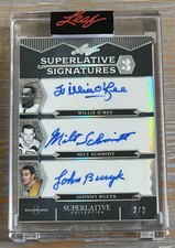 2020-21 Leaf Superlative Signatures 2/2 AUTO O’Ree, Schmidt, Bucyk SS3-06 Bruins