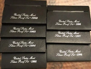 CONJUNTOS DE PRUEBA DE PLATA COMPLETOS DE 1992 A 1998 OGP CON CERTIFICADO DE AUTENTICIDAD - Imagen 1 de 2