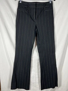 Vintage Dolce Gabbana Cotton Black Pinstripes Straight Leg Trousers Size 28/42 - Picture 1 of 15