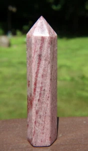 Thulite Point Tower Crystal Pink Stone of Norway - Picture 1 of 11