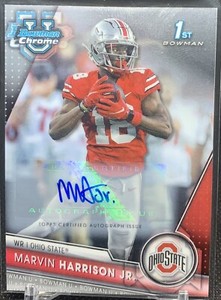 2023 Bowman University Chrome Football Marvin Harrison Jr. 1st Bowman Auto