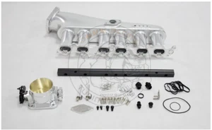 Billet Intake Manifold+90MM THROTTLE BODY 6 Injector For Supra 2JZ 2JZ-GTE - Picture 1 of 11