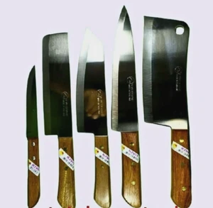 Thai Kiwi Küchenmesser, 5er Set, Kochmesser, Edelstahlklinge, rostfrei - Bild 1 von 10