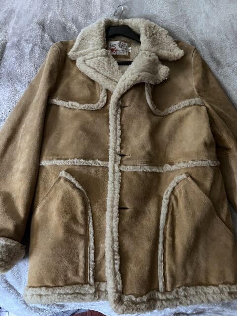 Shearling Suede Vintage Outerwear Coats & Jackets for Men for sale