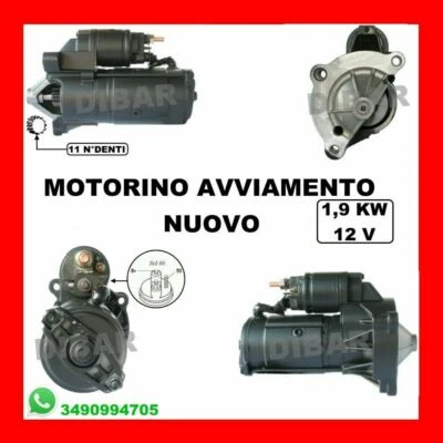 MOTORINO DI AVVIAMENTO NUOVO CITROEN JUMPY FURGONATO 2.0 HDI 110 DAL 2001 RHZ  - Immagine 1 di 2