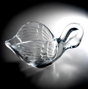 Cristal d'Arques Plomo Vidrio Cisne Baratija Plato Francia Escultura Adorno Cristal - Imagen 1 de 16