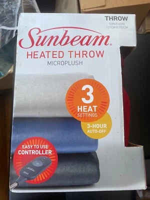 Manta térmica eléctrica Sunbeam Microplush - granate Foto 1 de 4