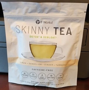 It Works Skinny Tea Detox & Debloat Dietary Supplement New Sealed Bag 15 Packets - Picture 1 of 3