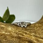 Cute Sterling Silver Sparkly CZ Elephant Ring Size 6.5