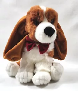 Vintage Commonwealth Hound Spaniel Dog Plush 12” Brown Stuffed Animal Basset - Picture 1 of 4