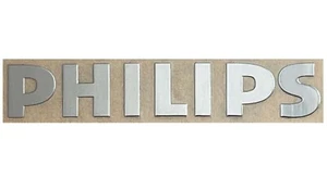 1 pcs Sticker for Philips 51mm x 9mm Silver Chrome Label Logo Decal Case Badge - Picture 1 of 1