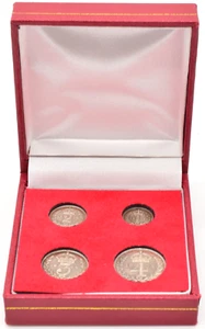 Silver Coin Set 1904 King Edward VII Uncirculated Maundy Money Set Boxed - Picture 1 of 4