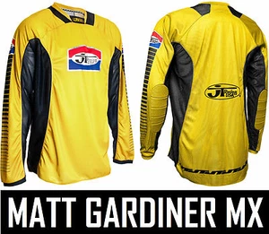 JT RACING PRO-TOUR MOTOCROSS MX JERSEY SHIRT YELLOW BLACK retro evo classic new - Picture 1 of 1