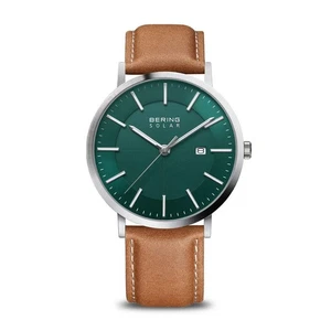BERING Herrenuhr analog Solar mit Kalbsleder-Armband 15439-508 - Bild 1 von 7