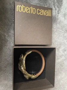 Roberto Cavalli Gold Snake Bracelet - Picture 1 of 5