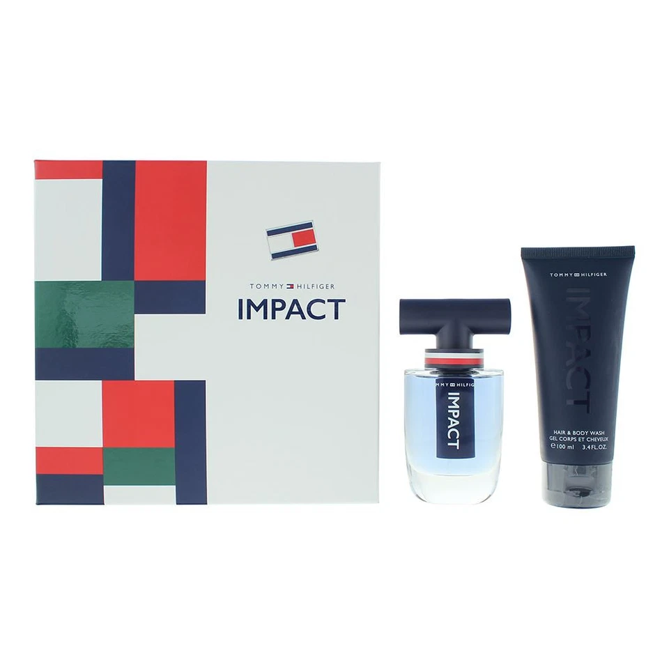 Tommy Hilfiger Impact 2 Piece Gift Set: EDT 50ml - Body Wash 100ml For Men - Image 1 of 1