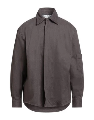 Camisa overshirt masculina 54 sarja algodão com zíper Acne Studios - Imagem 1 de 4