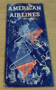 ORIGINAL VTG 1936 "REISE Werbeprospekt" "AMERICAN AIRLINES" ~ illustriert~ - Bild 1 von 12