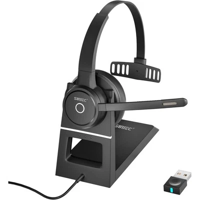 Wireless Headset with Noise Cancelling Mic Bluetooth Headphones with USB Dongle - Image 1 of 4
