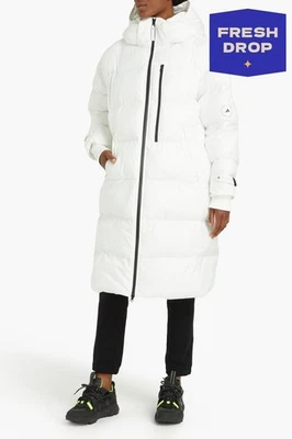 RRP€458 ADIDAS By STELLA MCCARTNEY Long Puffer Coat Size L Quilted Padded Logo - Image 1 of 4