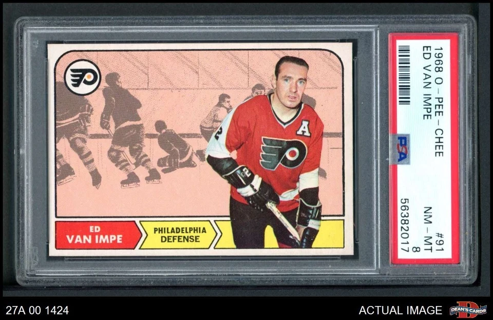 1968 O-Pee-Chee #91 Ed Van Impe Flyers PSA 8 - NM/MT - Image 1 of 1