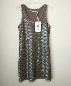 Chelsea & Violet Metamorphosis Women Sz S Brown Sequin Tank Dress (0471) - Picture 1 of 9