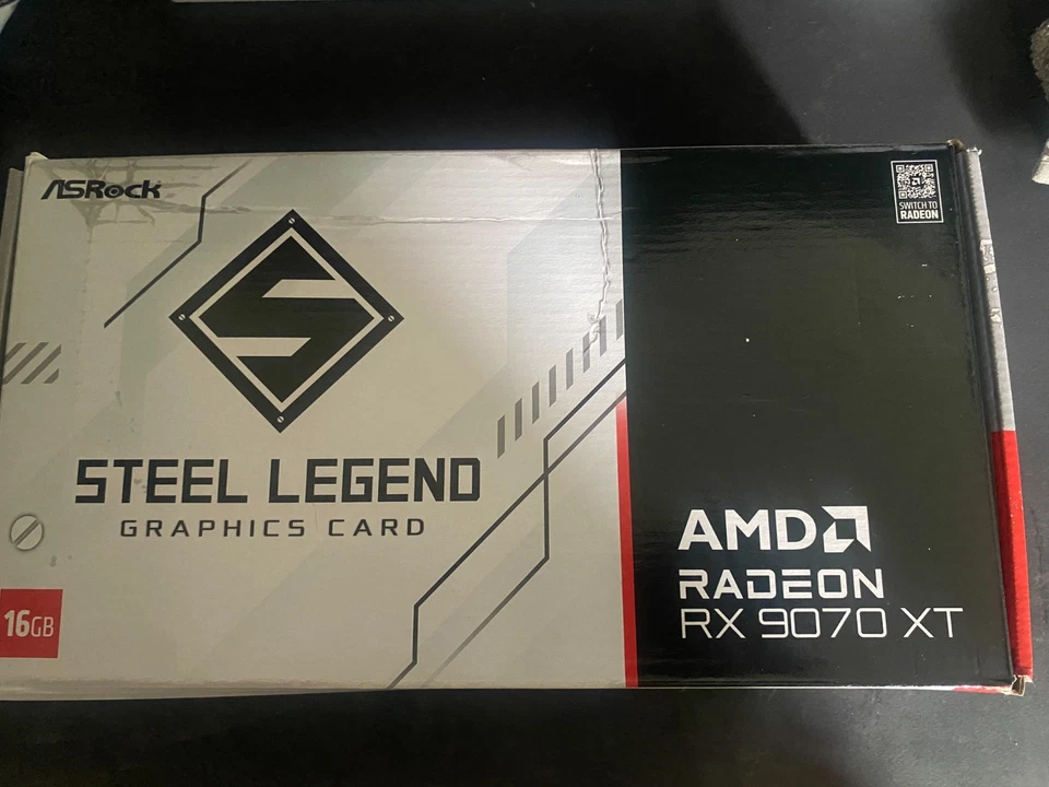 ASRock Steel Legend Radeon RX 9070 XT 16GB GDDR6 PCI Express 5.0 Graphics Card - Image 1 of 4