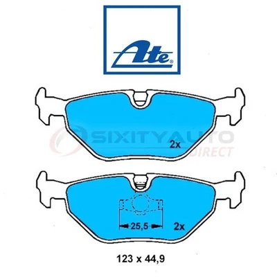 ATE Rear Disc Brake Pad Set for 1988-1994 BMW 750iL - Braking Stopping Wheel ji Foto 1 de 4