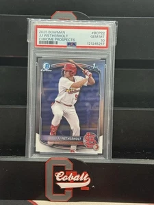 JJ WETHERHOLT 1st Chrome PSA 10 Gem MINT 2025 Bowman #BCP22 Cardinals Prospect - Picture 1 of 1