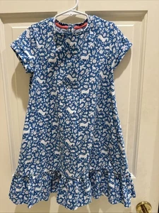 NEW Mini Boden Girl’s Size 7-8 Short Sleeve Horse/Bird Floral Dress - Picture 1 of 6