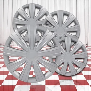 4pc 9 Spoke Silver 15" Wheel Covers (Volkswagen Jetta Style) - Picture 1 of 2