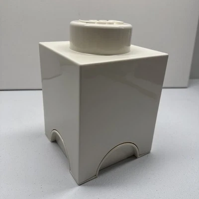 LEGO Auténtico Apilable Caja de Ladrillo Blanco Bloque de Almacenamiento Contenedor.  Foto 1 de 4