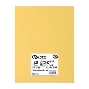 PA Paper Accents Heavyweight Smooth Cardstock 8.5" x 11" Wild Honey, 100lb - Picture 1 of 7