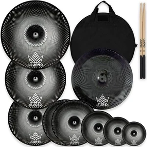Low Volume Cymbal Pack, Silent Cymbals, Quiet Cymbals Set for Drummer black - Picture 1 of 7