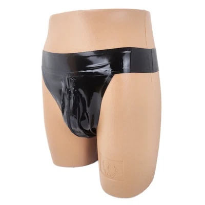 Latex String mit Reißverschluss und hinten Cockring 4 cm (XXL) - Bild 1 von 4