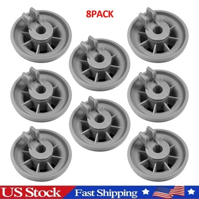 For Bosch, Fits LG & Kenmore 165314 Dishwasher Lower Rack Roller Wheels 8Pack