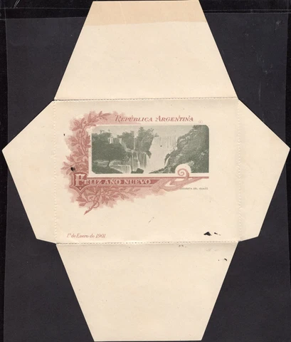 2480 ARGENTINA PS STATIONERY LETTER CARD 1900 UNCIRCULATED IGUAZU FALL Cover