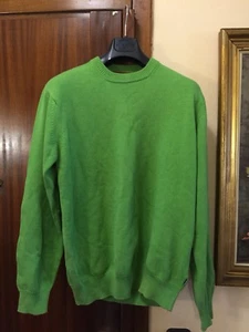 SPRINGFIELD Jersey Algodón Talla L Verde Entretiempo - Picture 1 of 5