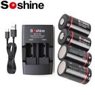 4pcs CR2 lifepo4 Rechargeable Battery 300mAh 2000 times Cycles Plus Charger