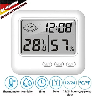 Digitales Thermometer Thermo Hygrometer Luftfeuchtigkeitsmessgerät Wetterstation - Bild 1 von 4