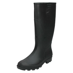 Unisex Spot on Black Rubber wellington boots wellies BULLY - Bild 1 von 8