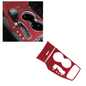 Red Carbon Fiber Gear Shift Panel Cover Trim For Jeep Grand Cherokee 2011-2013 - Picture 1 of 12