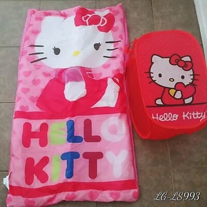 Hello Kitty Sacco a pelo per dormire e cesto con rete portaoggetti (A) - Foto 1 di 4