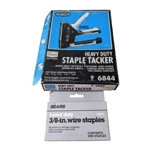 Craftsman Heavy Duty Staple Tacker 6844 & Sears Staples - Picture 1 of 13