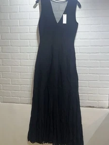 NWT! Karen Millen Viscose Blend Skirt Maxi Knit Dress Size SMALL - Black $214 - Picture 1 of 10