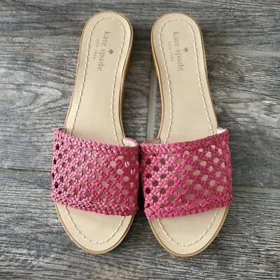 Sandalias Kate Spade Berlin Rosa Tejido Cuero Talla 6 M Foto 1 de 2
